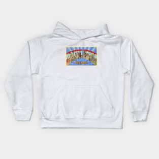 Greetings from Brattleboro Vermont - Vintage Large Letter Postcard Kids Hoodie